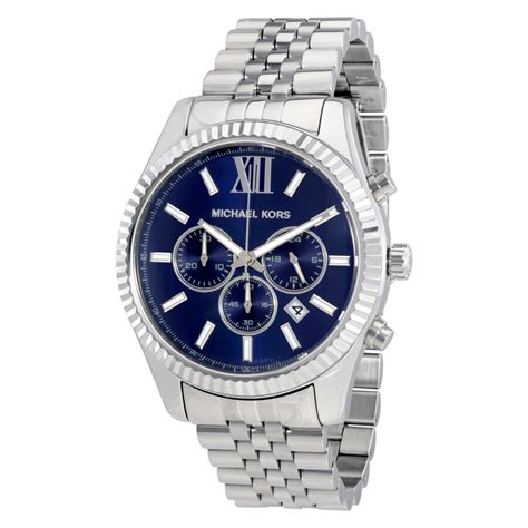 navy blue michael kors mens watch|Michael Kors Watch blue face.